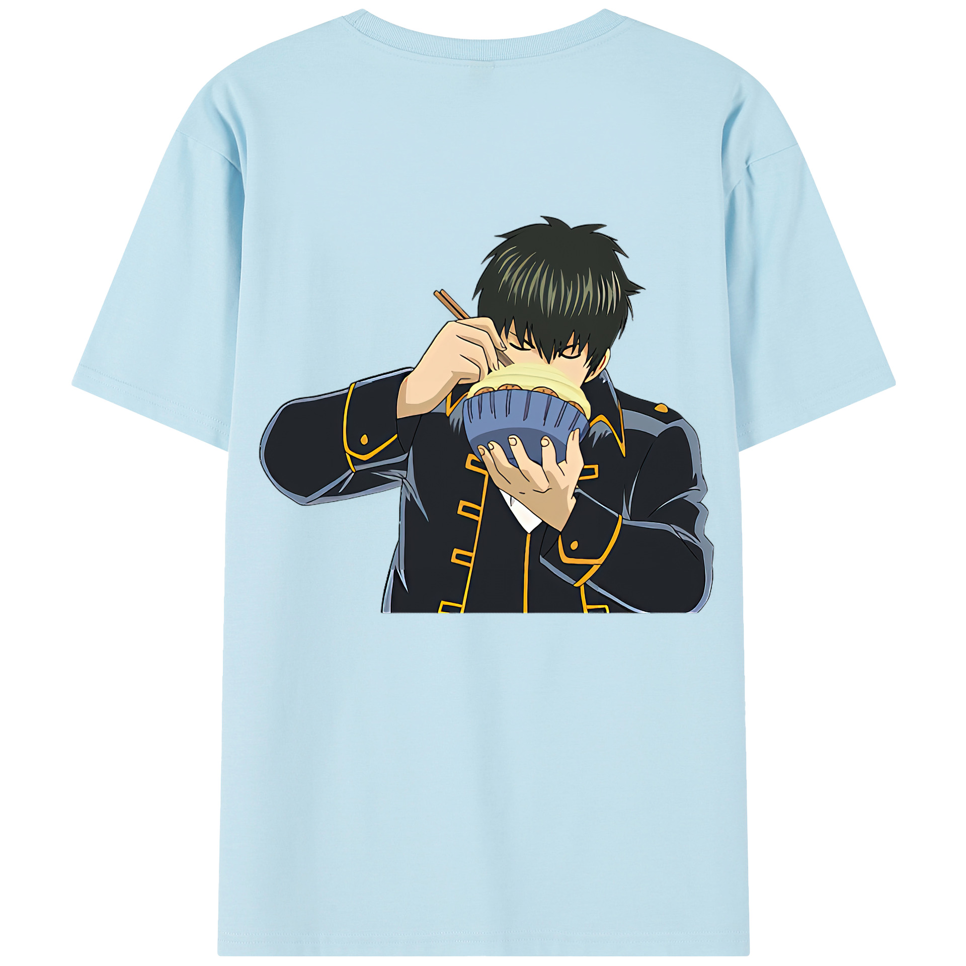 （画像用） ぎんたま 坂田銀時（さかたぎんとき） 神楽 志村新八（しむら しんぱち） GINTAMA Sakata Gintoki Kagura Shimura Shinpachi 綿100％半袖Tシャツ（背面プリント）